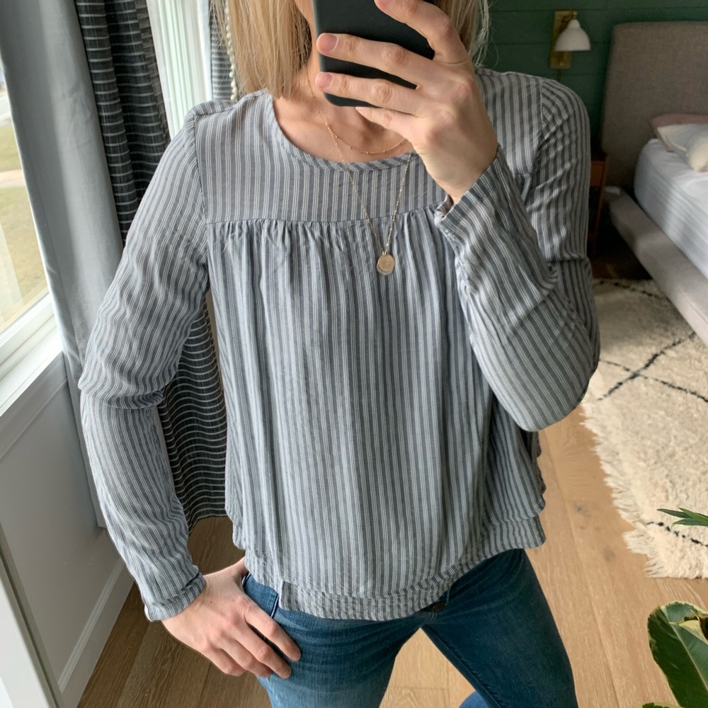 Esprit Striped Tunic Top Flowy Blouse XS